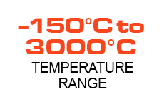 -150°C - 3000°C Temperature Range