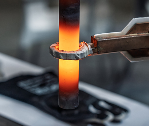 induction metal heating during manufacturing process