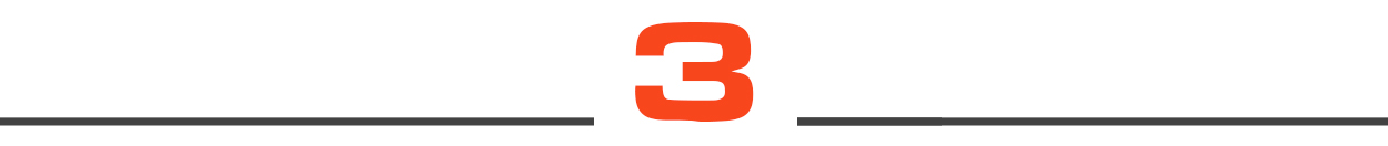 number 3 with gray rule