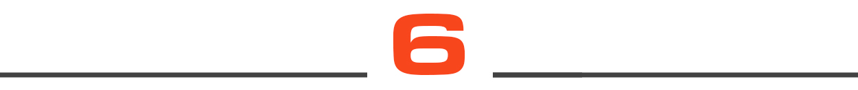 number 6 with gray rule
