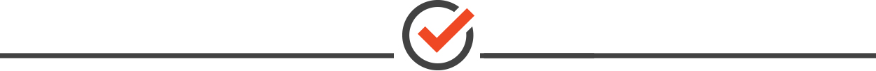 checkmark with rule